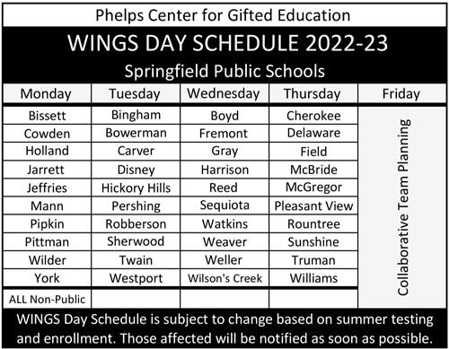 WINGS Day Schedule 22-23